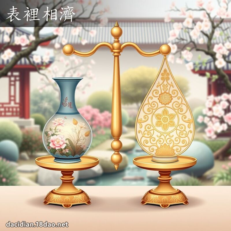 表裡相濟 - 國語大辭典配圖