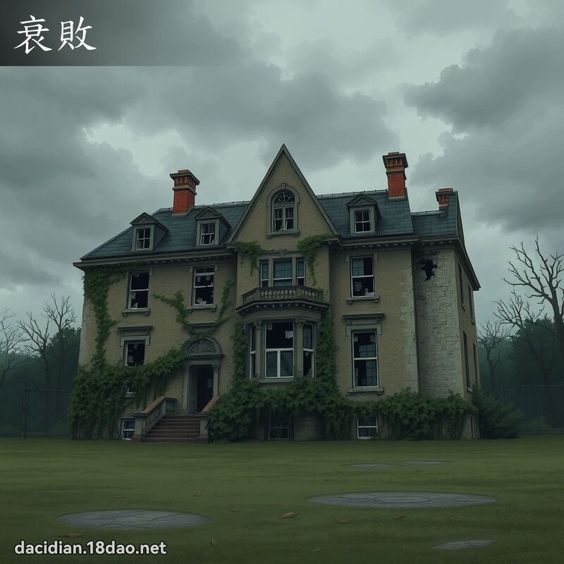 衰败 - 国语大辞典配图