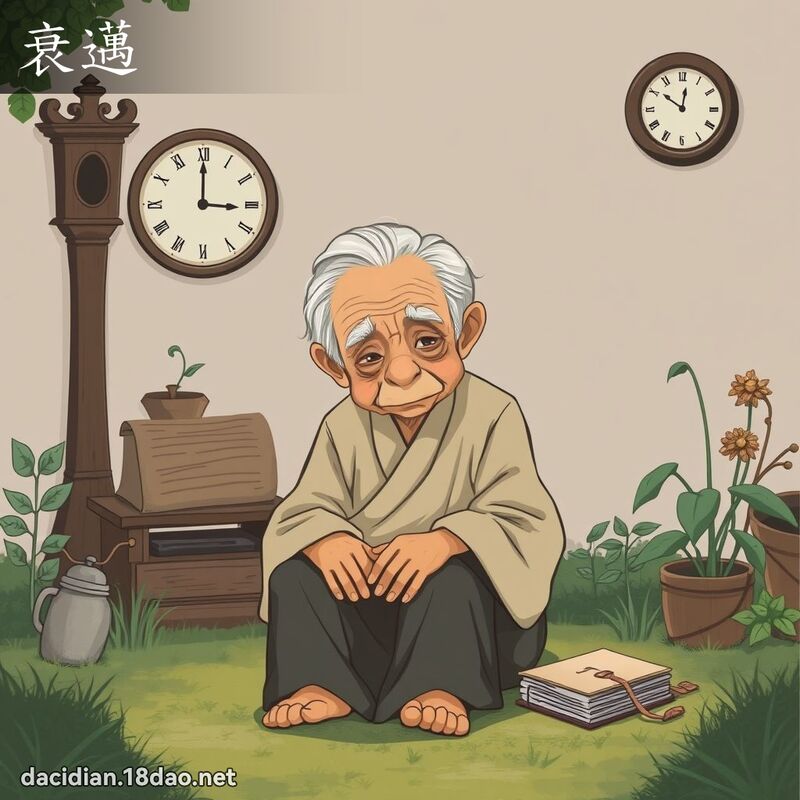 衰邁 - 國語大辭典配圖