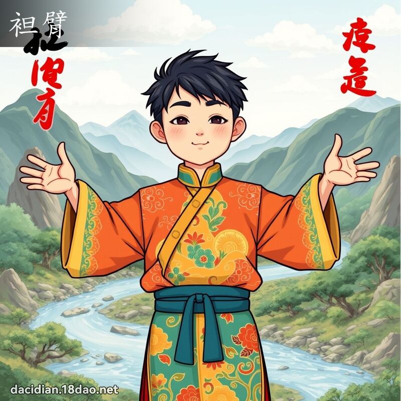 袒臂 - 國語大辭典配圖