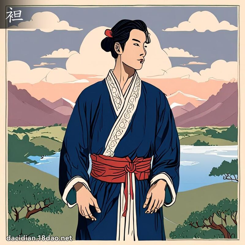 袒 - 國語大辭典配圖