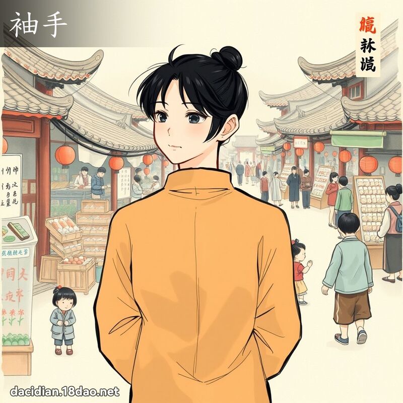 袖手 - 国语大辞典配图