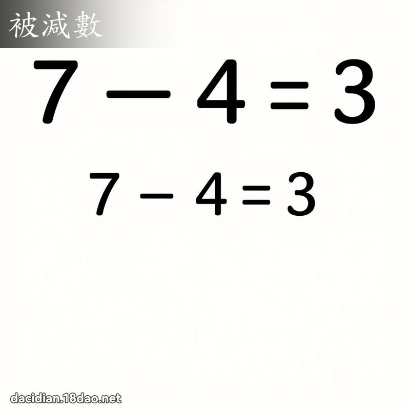 被减数 - 国语大辞典配图