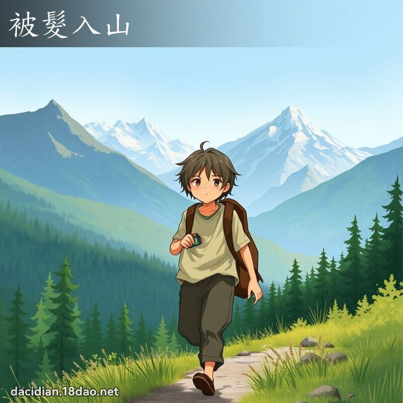被髮入山 - 國語大辭典配圖