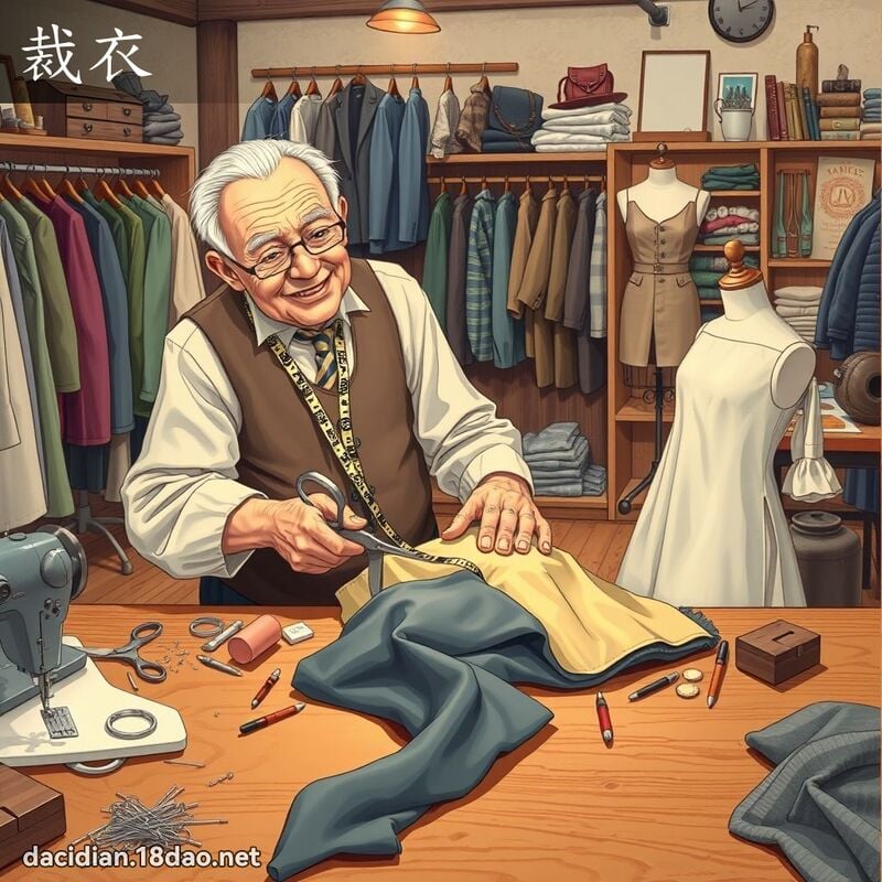 裁衣 - 国语大辞典配图