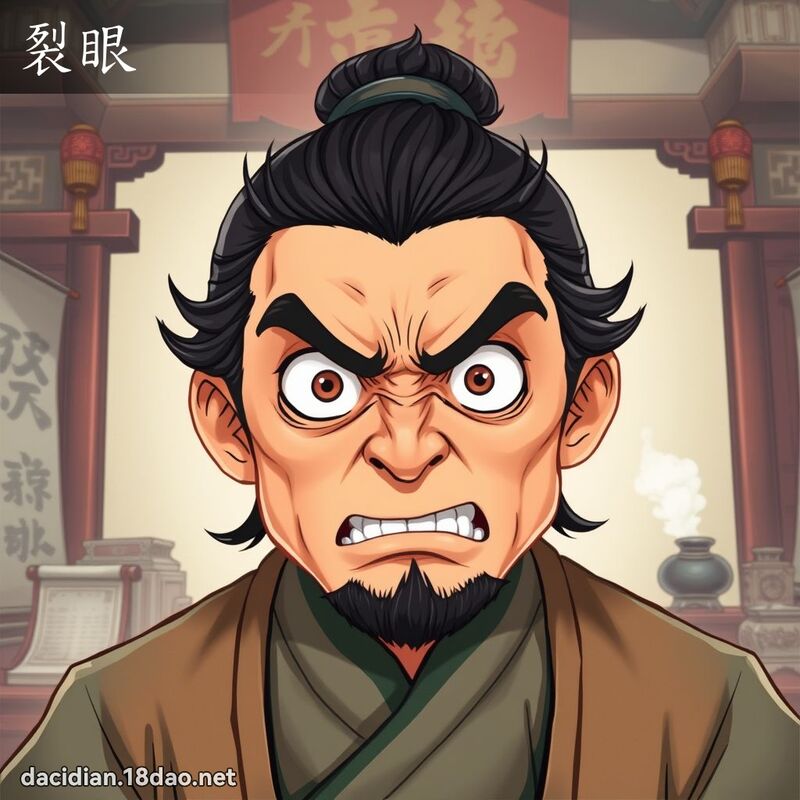 裂眼 - 国语大辞典配图