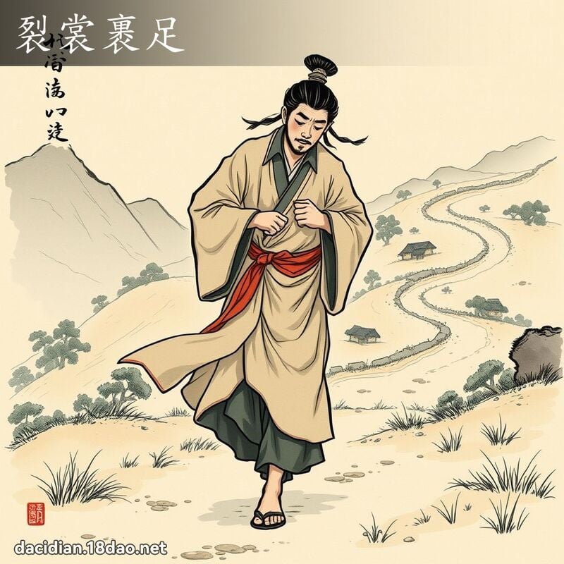 裂裳裹足 - 国语大辞典配图