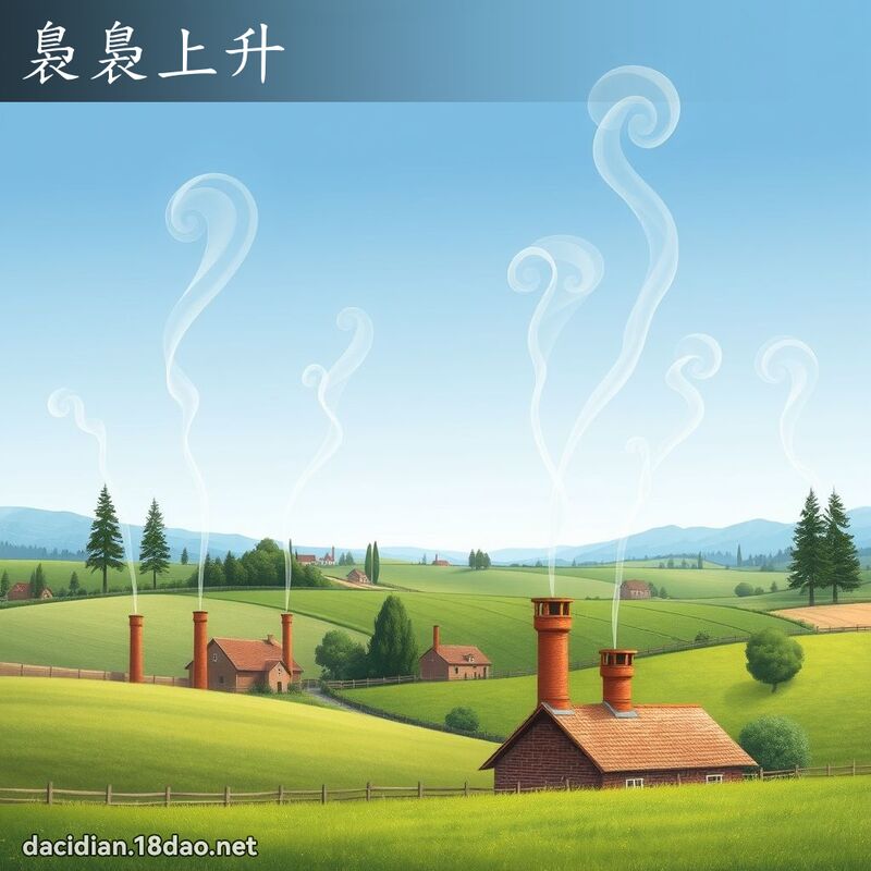 裊裊上升 - 國語大辭典配圖