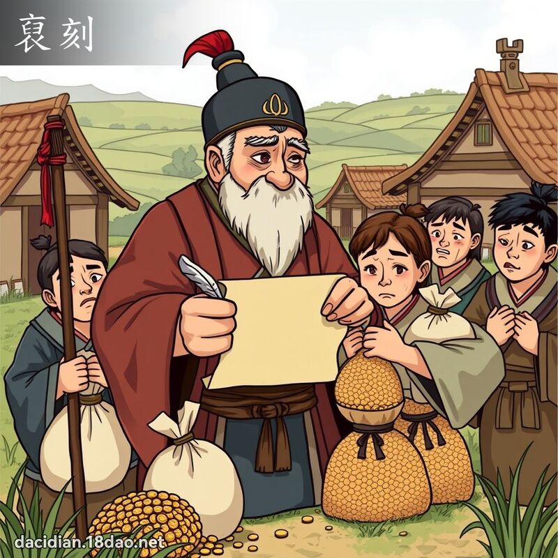 裒刻 - 國語大辭典配圖