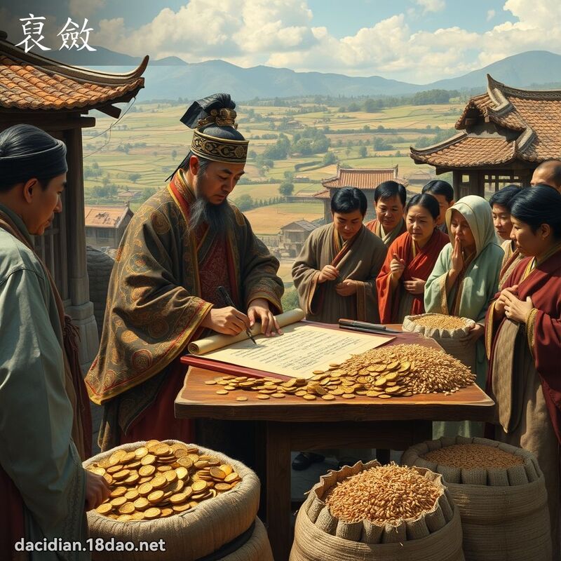 裒敛 - 国语大辞典配图