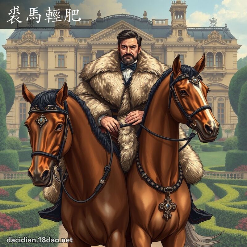裘馬輕肥 - 國語大辭典配圖