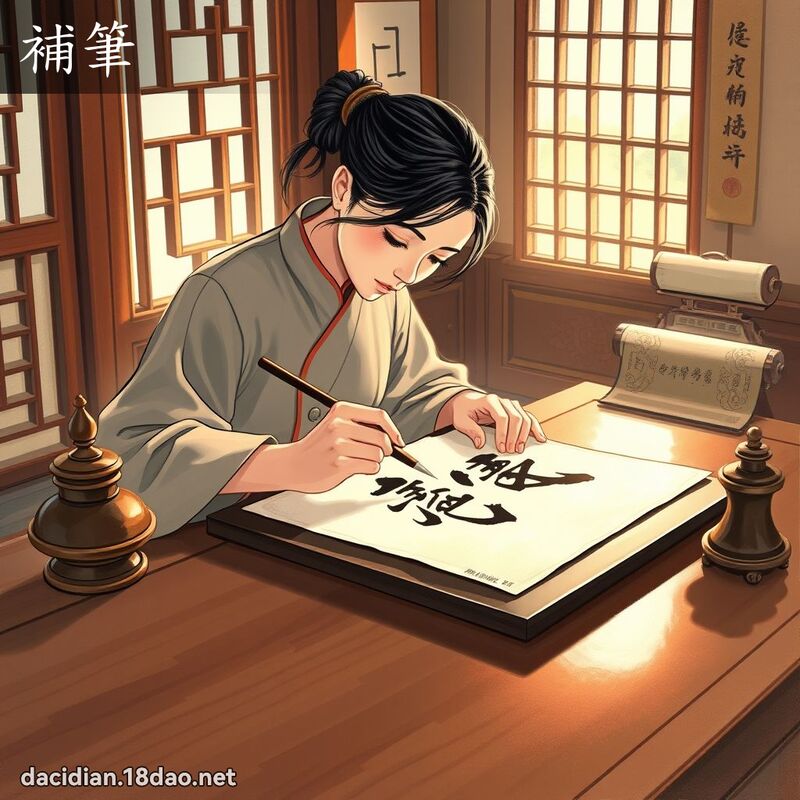 补笔 - 国语大辞典配图