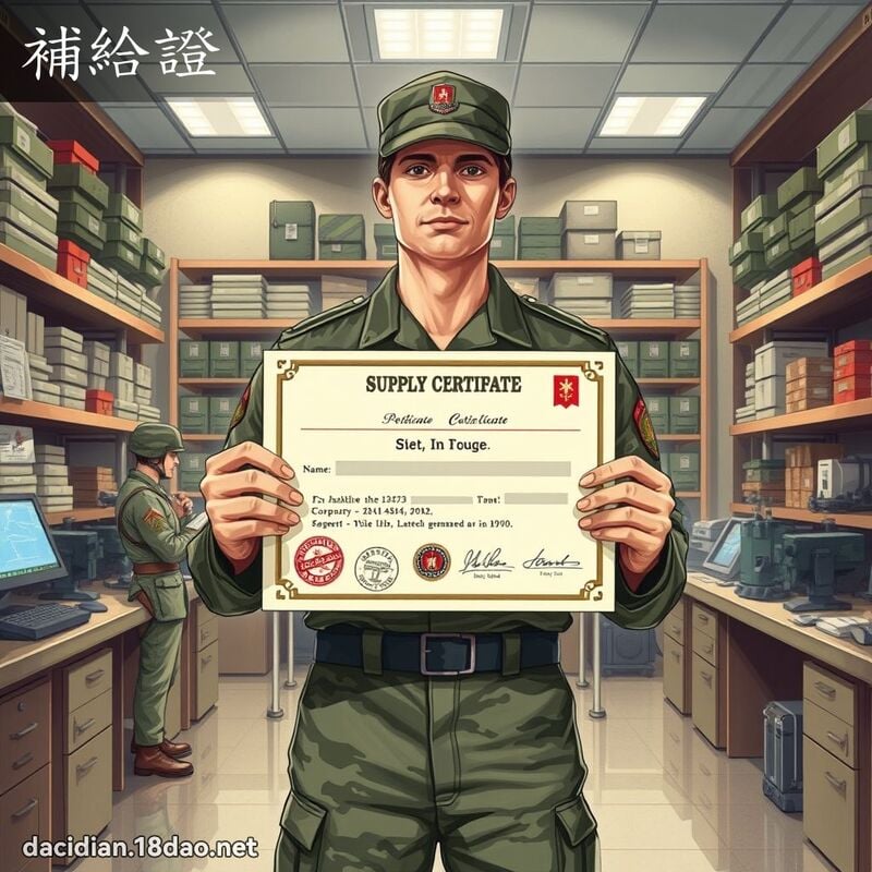 补给证 - 国语大辞典配图