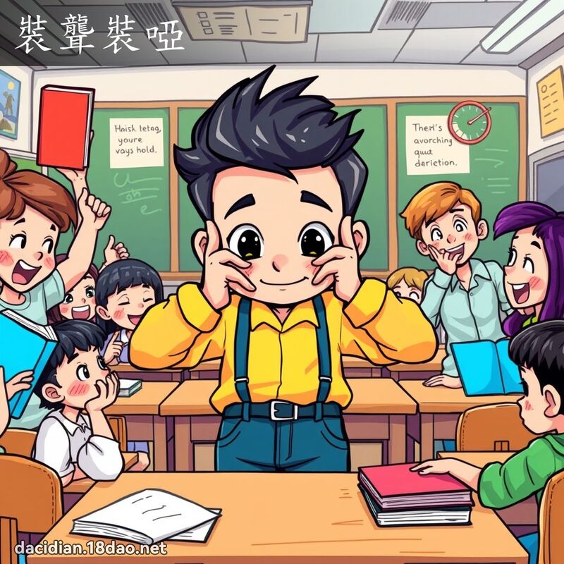 裝聾裝啞 - 國語大辭典配圖
