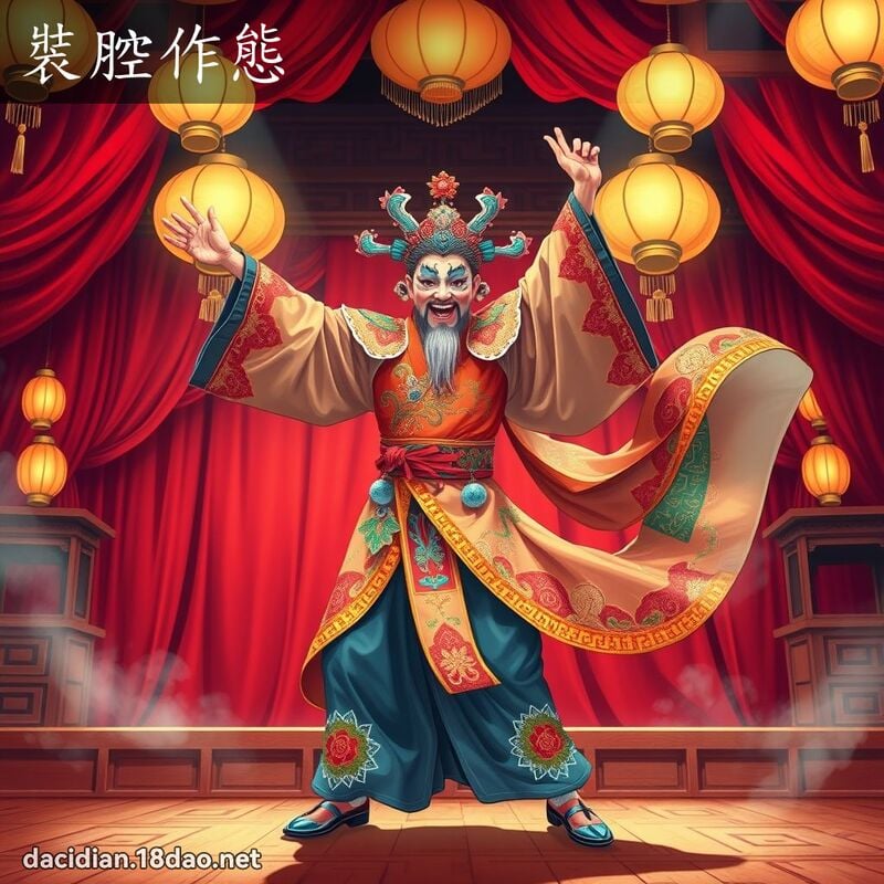 裝腔作態 - 國語大辭典配圖