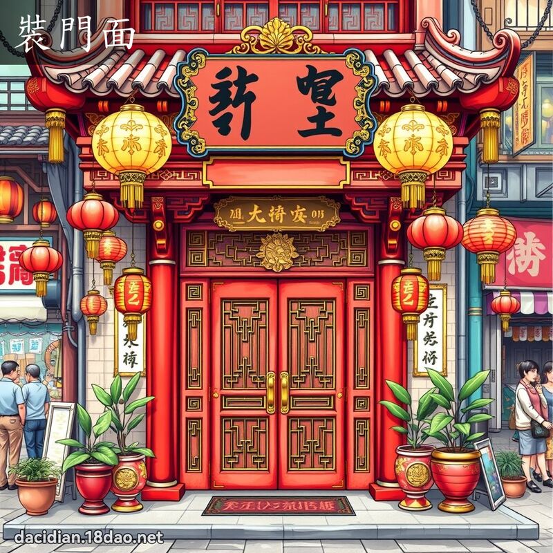 裝門面 - 國語大辭典配圖