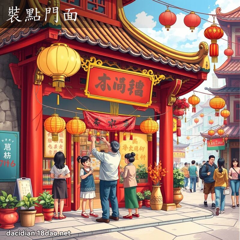 裝點門面 - 國語大辭典配圖