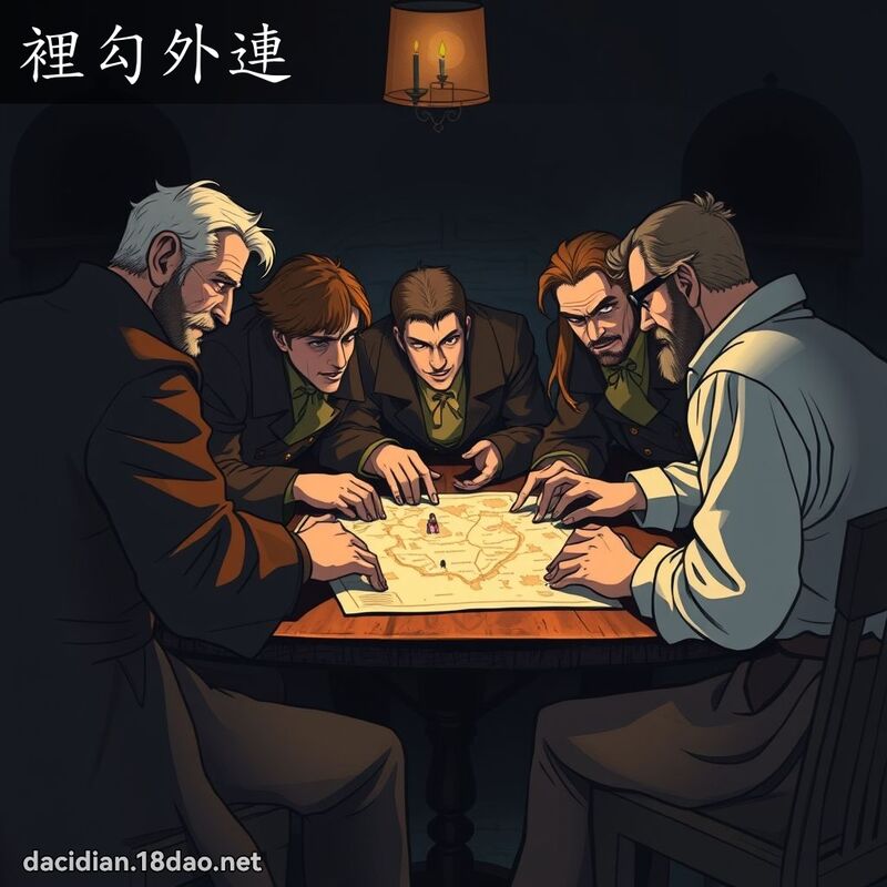 里勾外连 - 国语大辞典配图