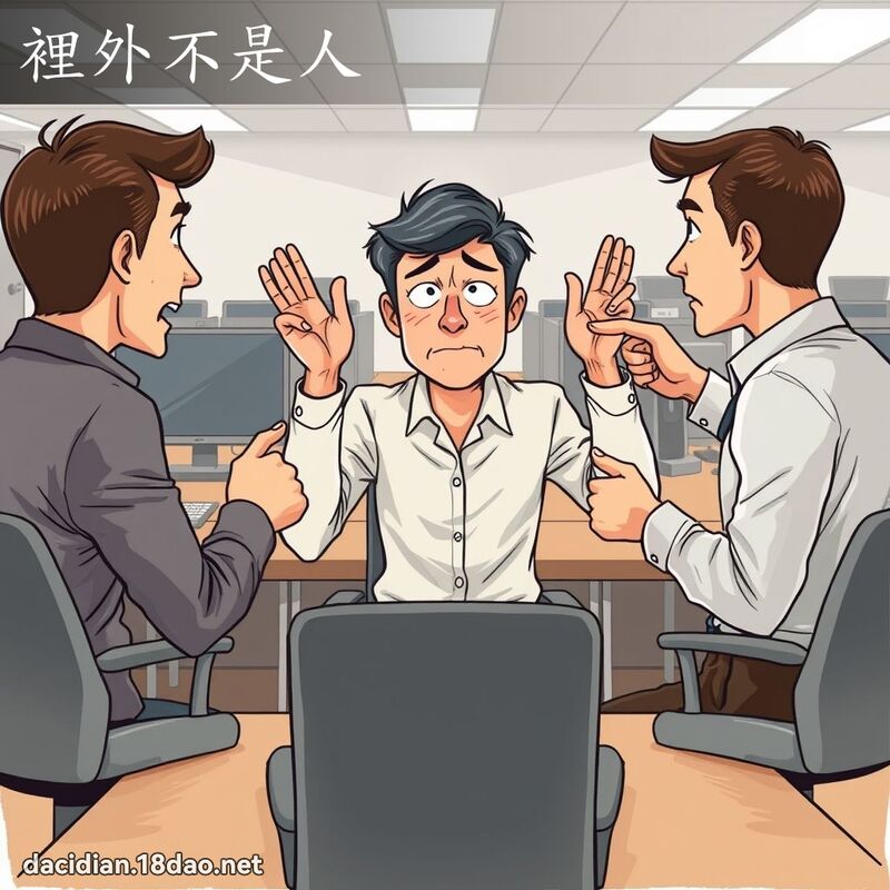 裡外不是人 - 國語大辭典配圖
