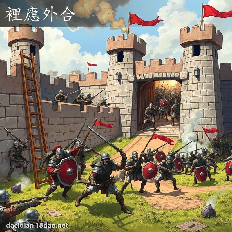 里应外合 - 国语大辞典配图