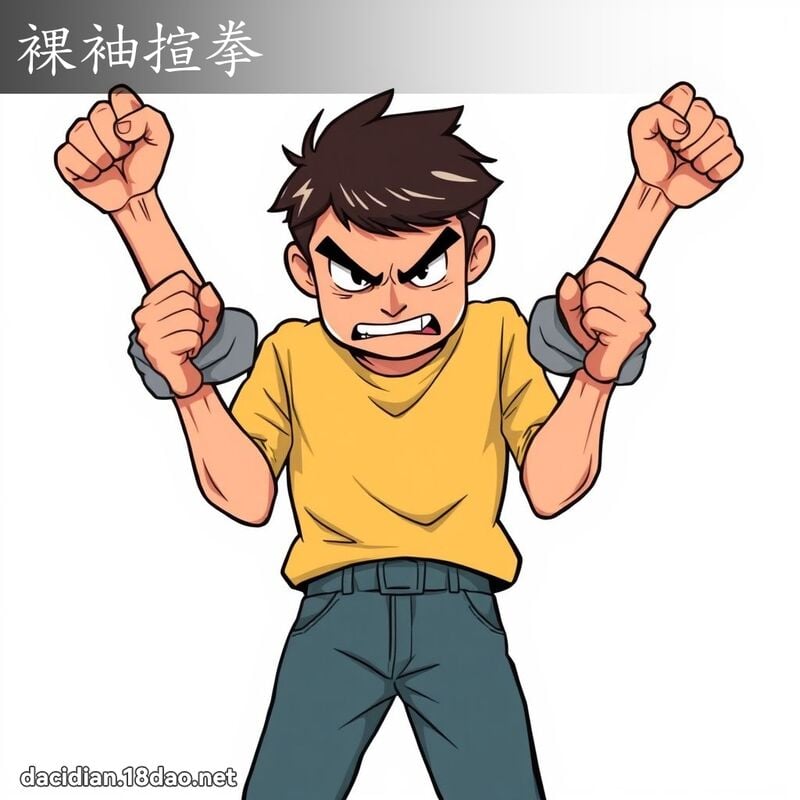 裸袖揎拳 - 国语大辞典配图