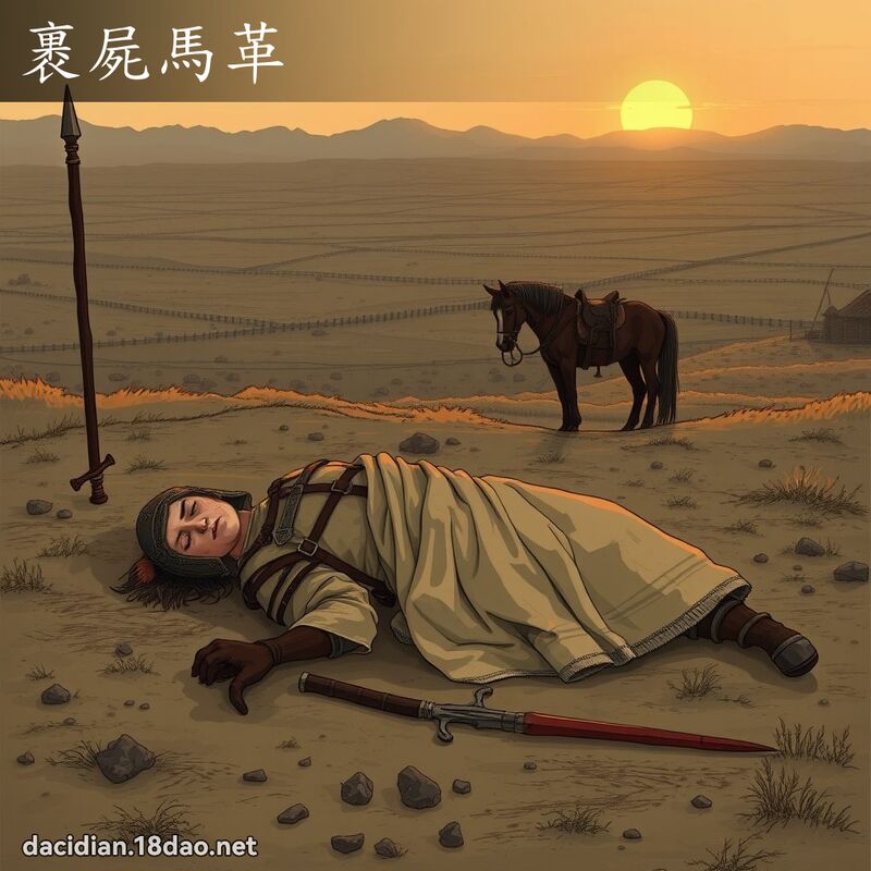 裹尸马革 - 国语大辞典配图