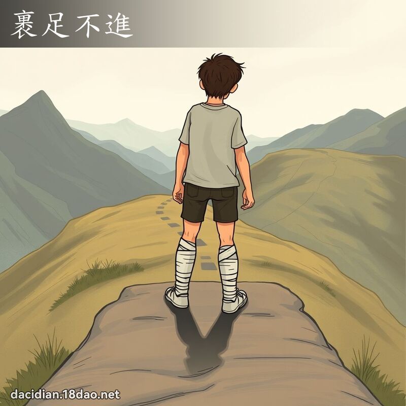 裹足不進 - 國語大辭典配圖