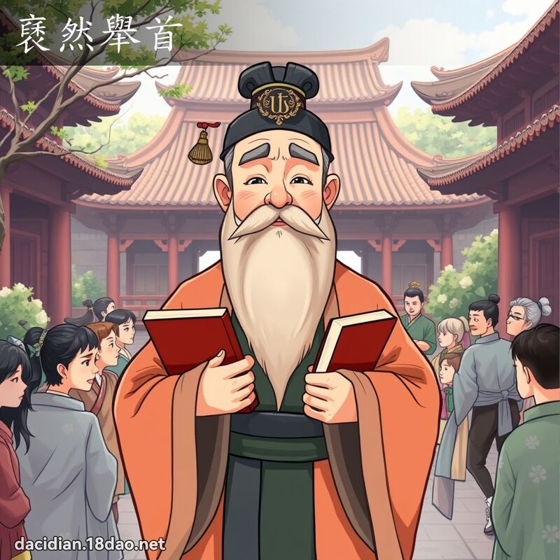 褎然舉首 - 國語大辭典配圖
