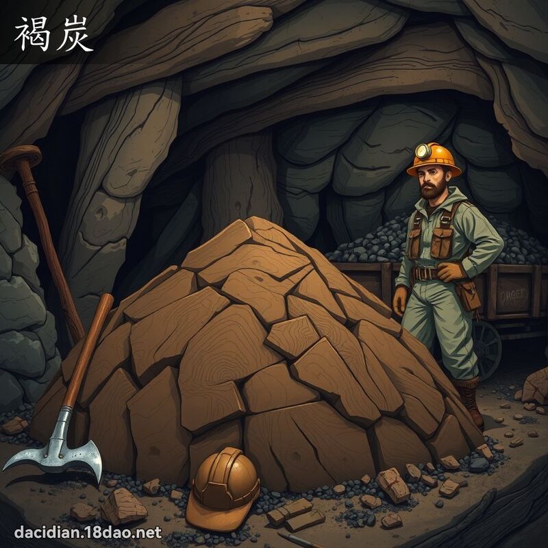 褐炭 - 國語大辭典配圖