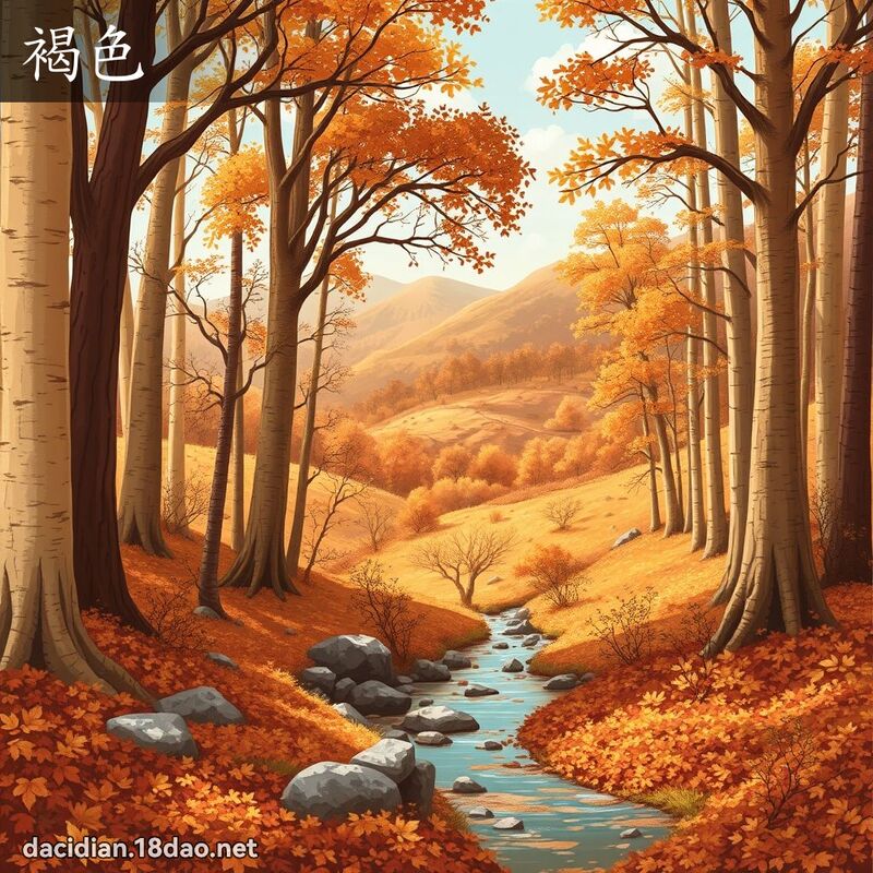 褐色 - 國語大辭典配圖