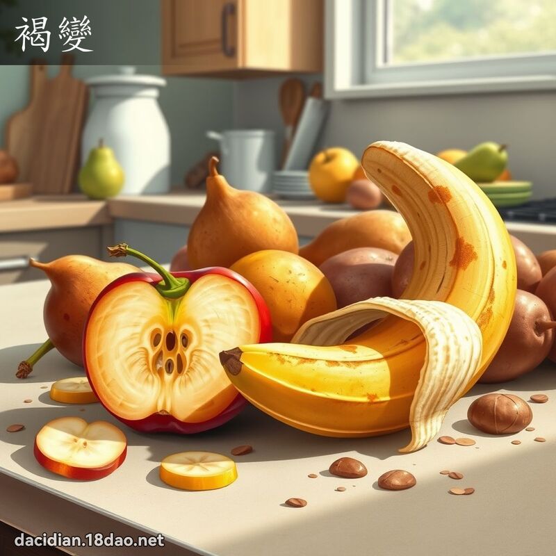 褐變 - 國語大辭典配圖