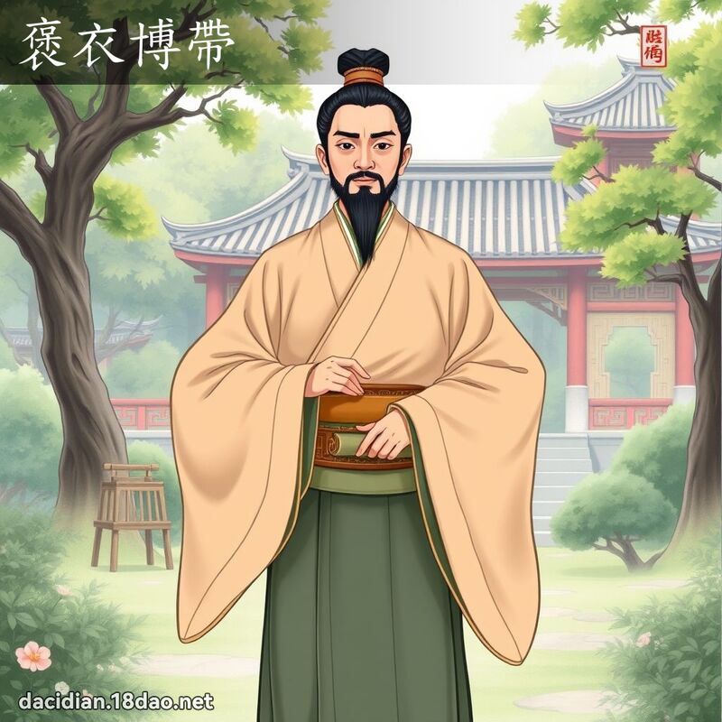 褒衣博帶 - 國語大辭典配圖