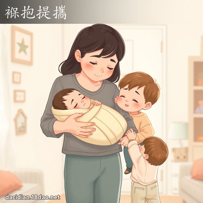 褓抱提攜 - 國語大辭典配圖