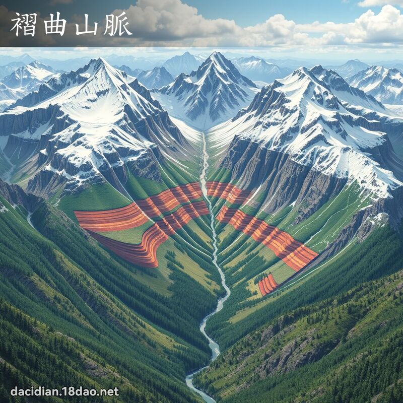 褶曲山脈 - 國語大辭典配圖