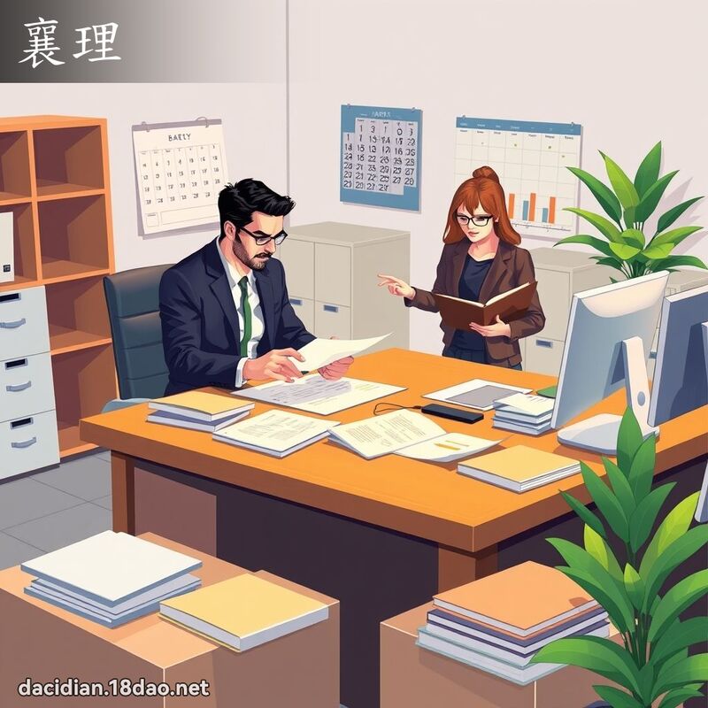 襄理 - 国语大辞典配图