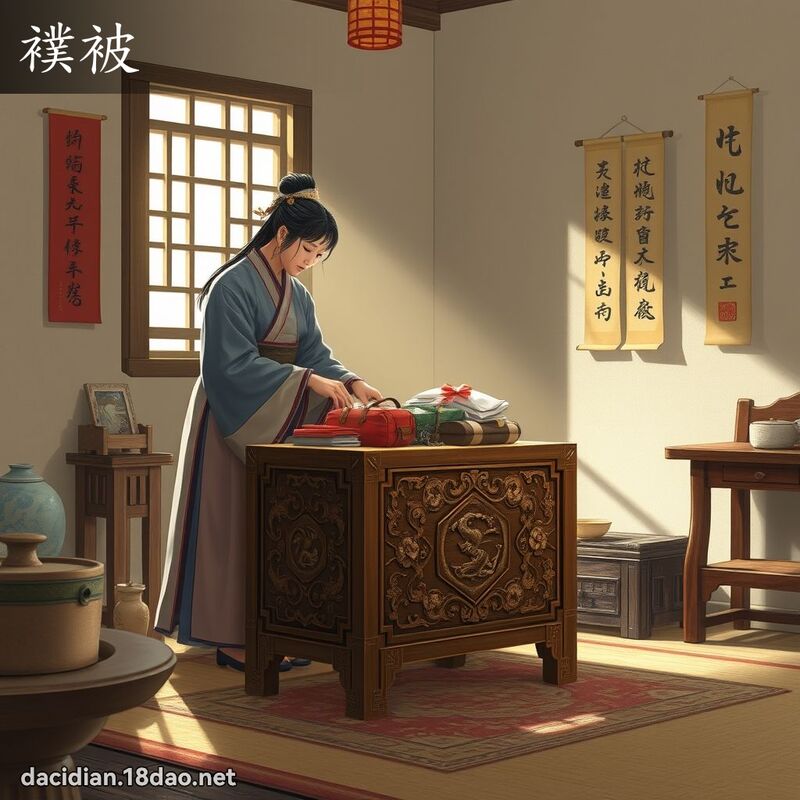 襆被 - 國語大辭典配圖