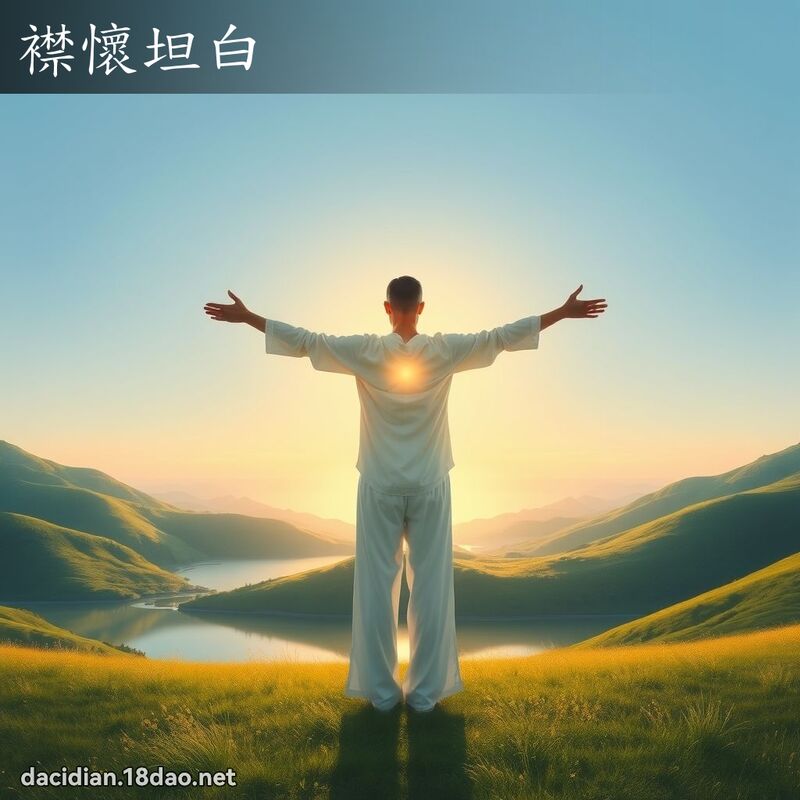 襟怀坦白 - 国语大辞典配图