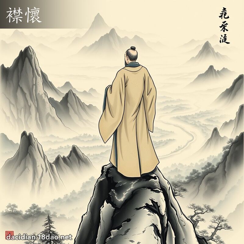 襟懷 - 國語大辭典配圖