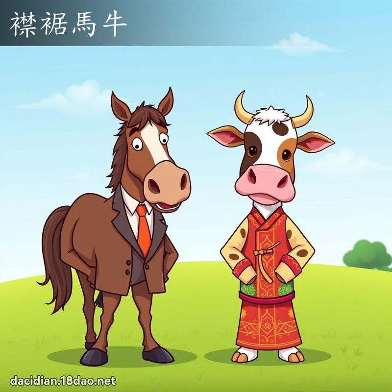 襟裾马牛 - 国语大辞典配图