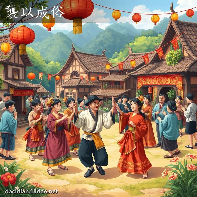 袭以成俗 - 国语大辞典配图