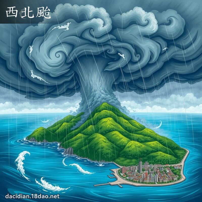 西北颱 - 國語大辭典配圖