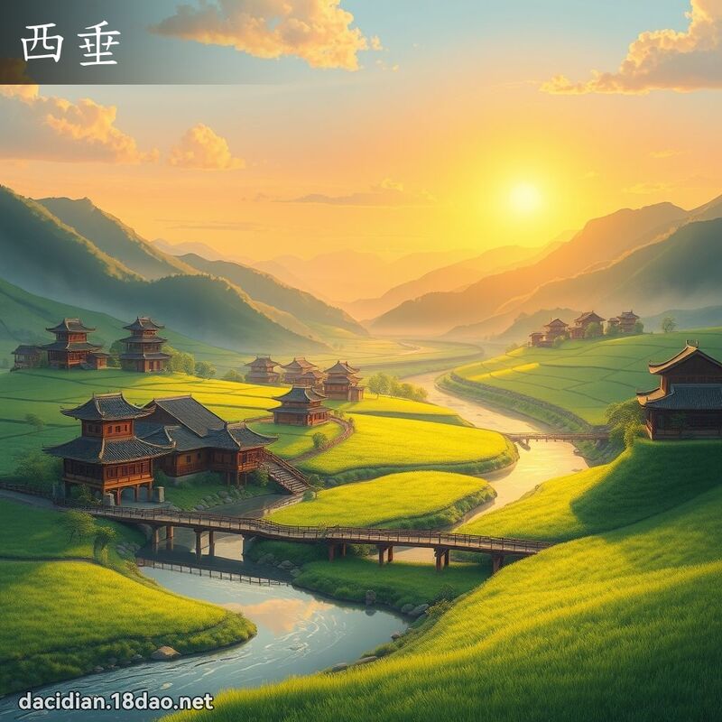 西垂 - 國語大辭典配圖