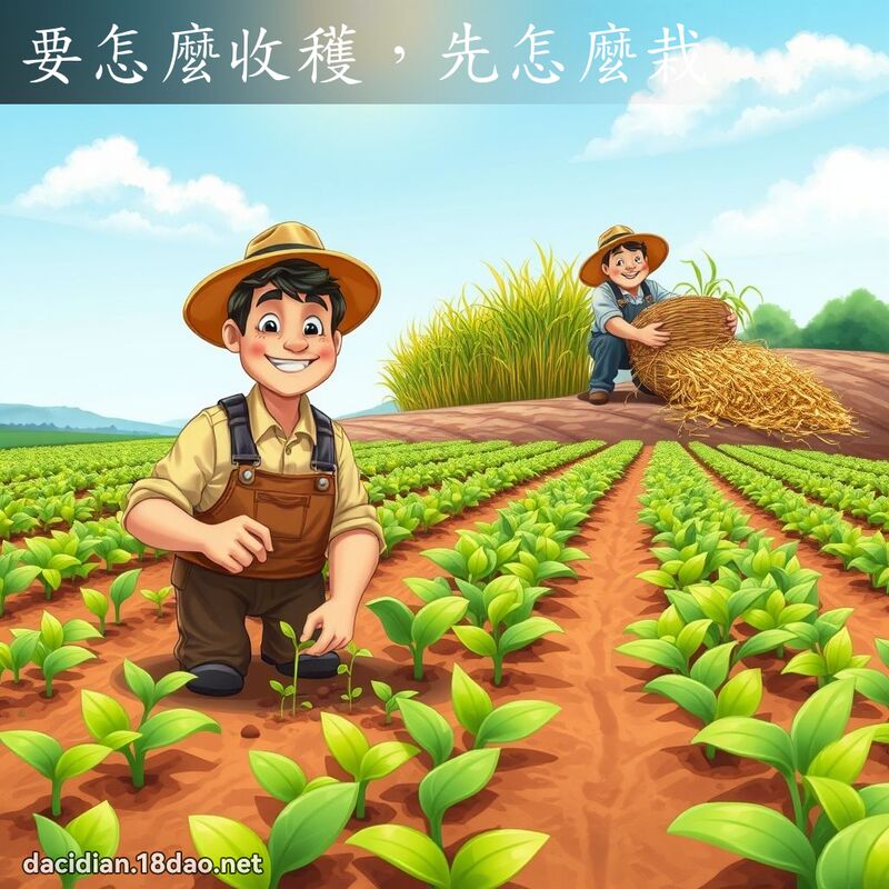 要怎麼收穫，先怎麼栽 - 國語大辭典配圖