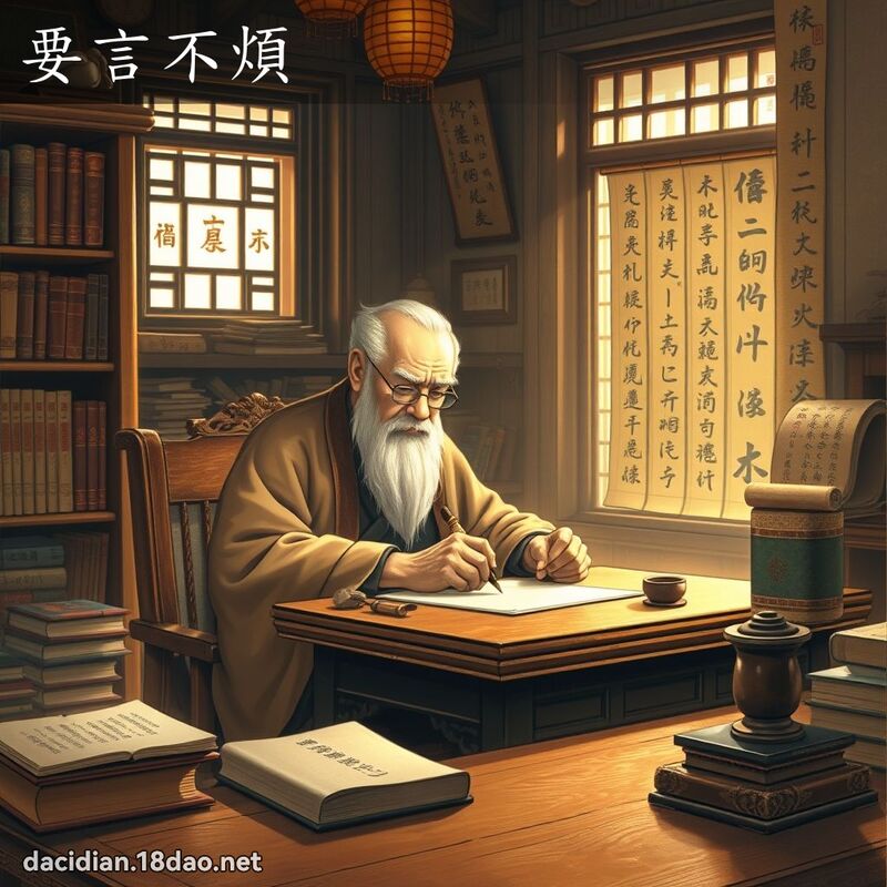 要言不烦 - 国语大辞典配图