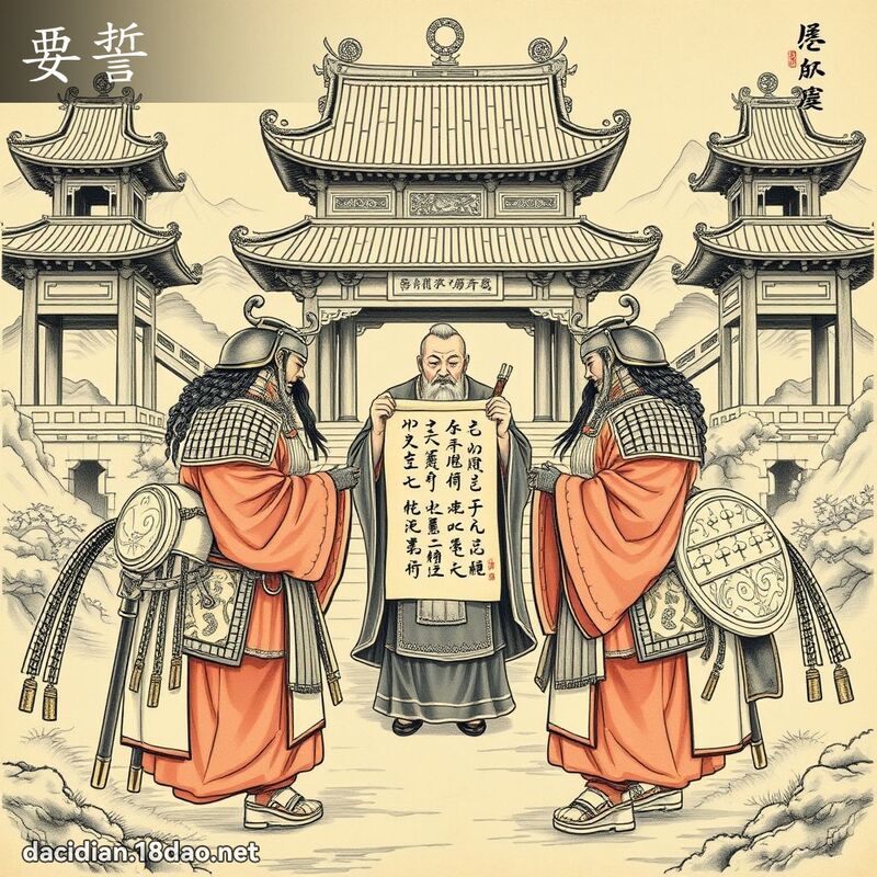要誓 - 国语大辞典配图