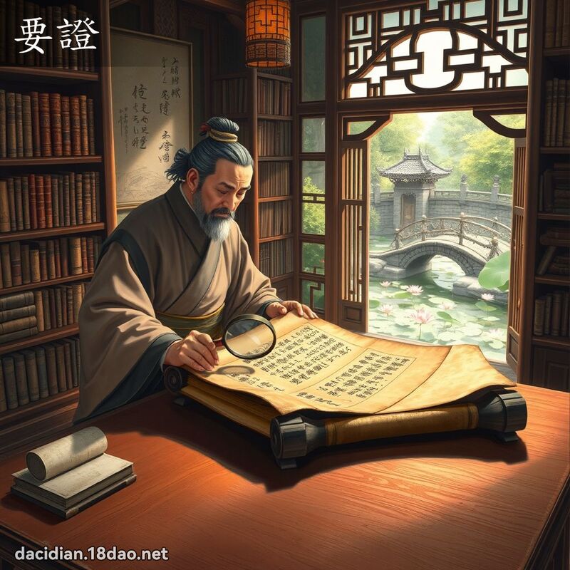 要證 - 國語大辭典配圖