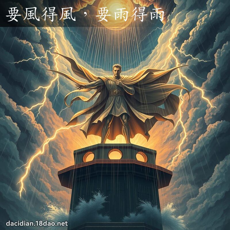 要風得風，要雨得雨 - 國語大辭典配圖