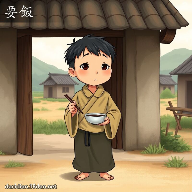 要飯 - 國語大辭典配圖