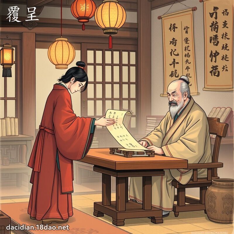覆呈 - 國語大辭典配圖