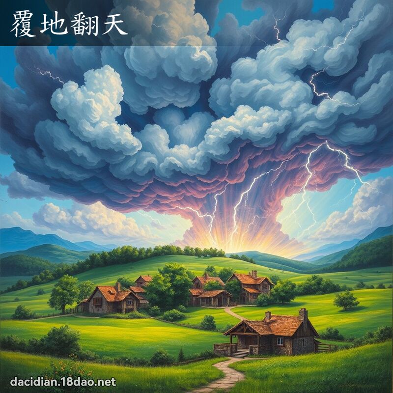 覆地翻天 - 国语大辞典配图